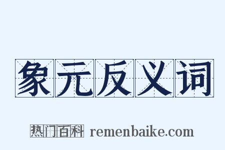 象元反义词是什么意思的图片